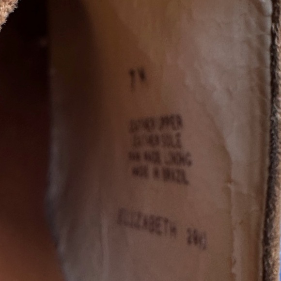 Arturo Chiang Elizabeth Floral Suede Wedge Mules - size 7M - Picture 7 of 7